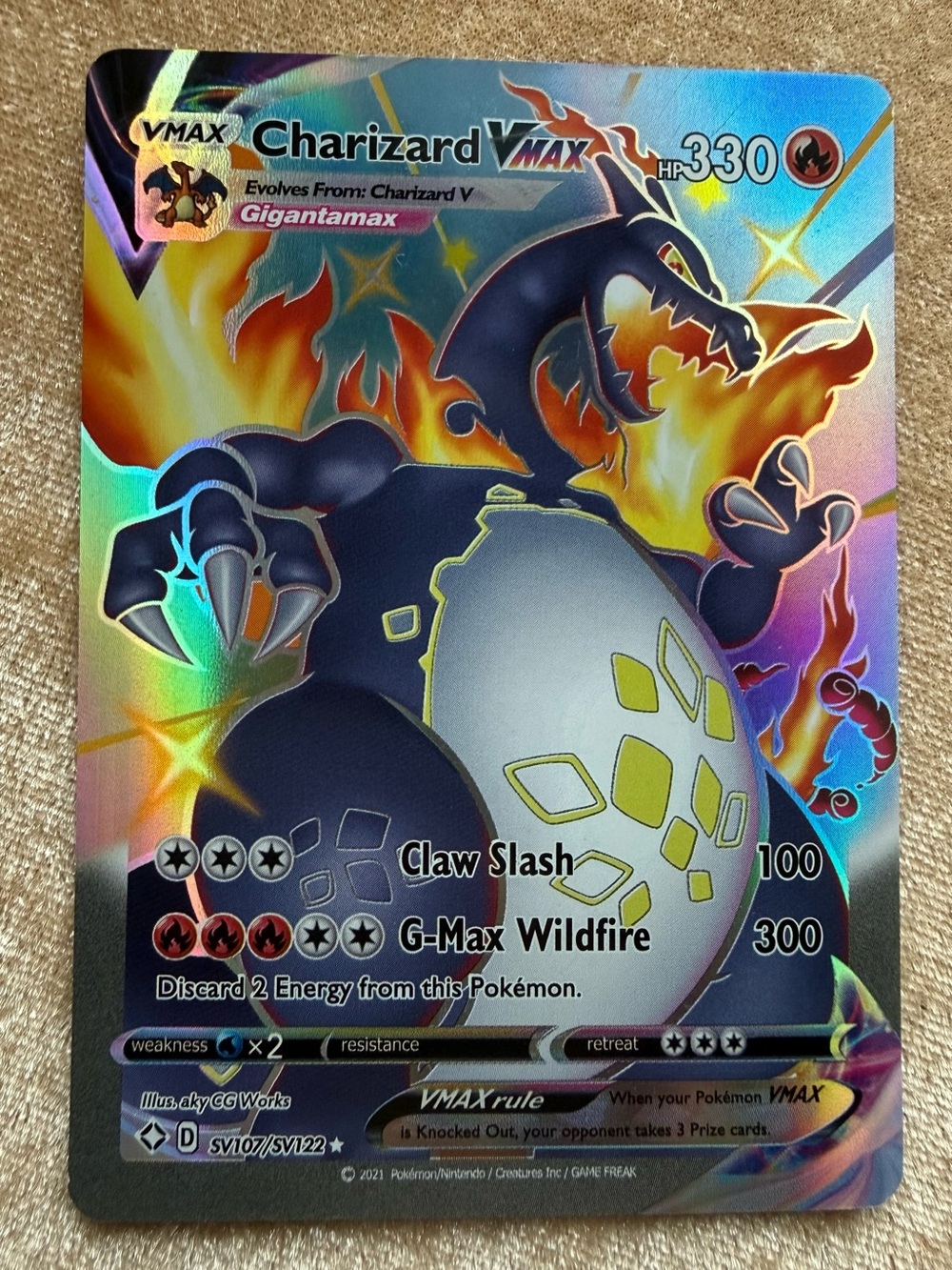 Charizard VMAX (SV107/SV122) 2021 Shining Fates: Shiny Vault- Pokémon card *MINT